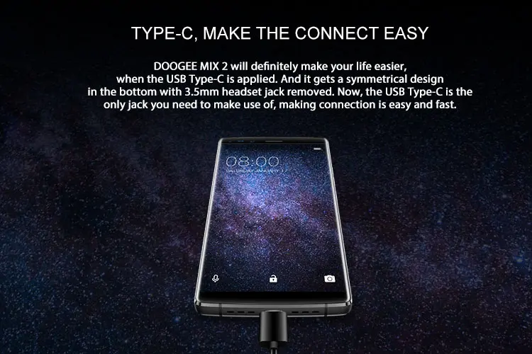 DOOGEE MIX 2 6GB RAM 128GB ROM MTK Helio P25 2.5GHz Octa Core 5.99 Inch Bezel-less FHD+ Screen Quad Camera Android 7.1 4G LTE Smartphone
