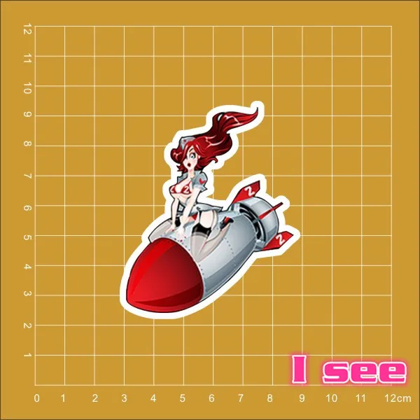 Сексуальная девушка pinup девушки мультфильм наклейки kateboard троллейбус случае