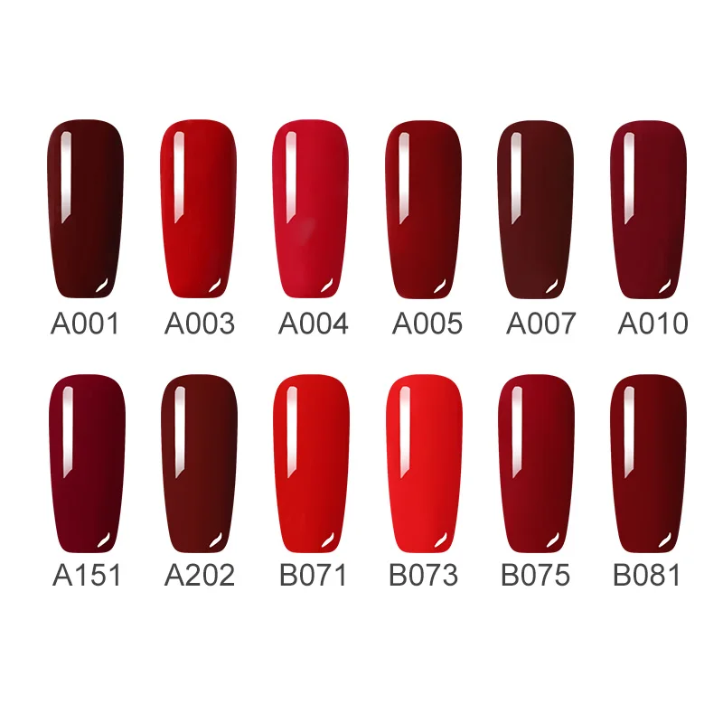 LEMOOC 8 ملليلتر الأحمر سلسلة هلام مسمار البولندية شبه الدائم نقع قبالة الأشعة فوق البنفسجية/LED جيل للأظافر مسمار الفن هلام ورنيش vernis 186 الألوان ...