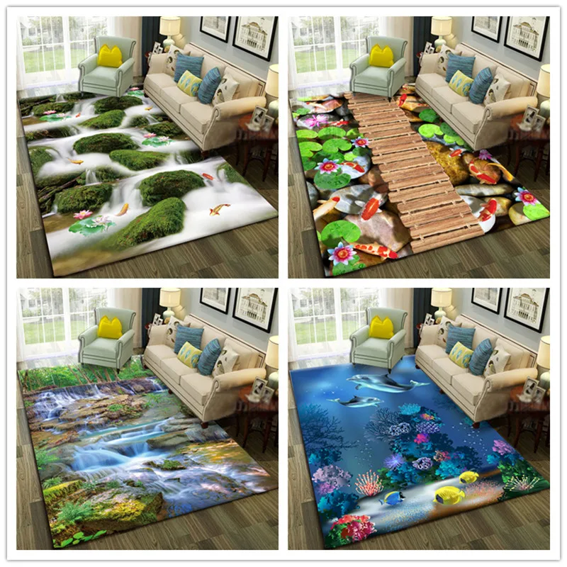 Новые творческие 3D печатных Садовый цветок Коврик для прихожей and Carpets