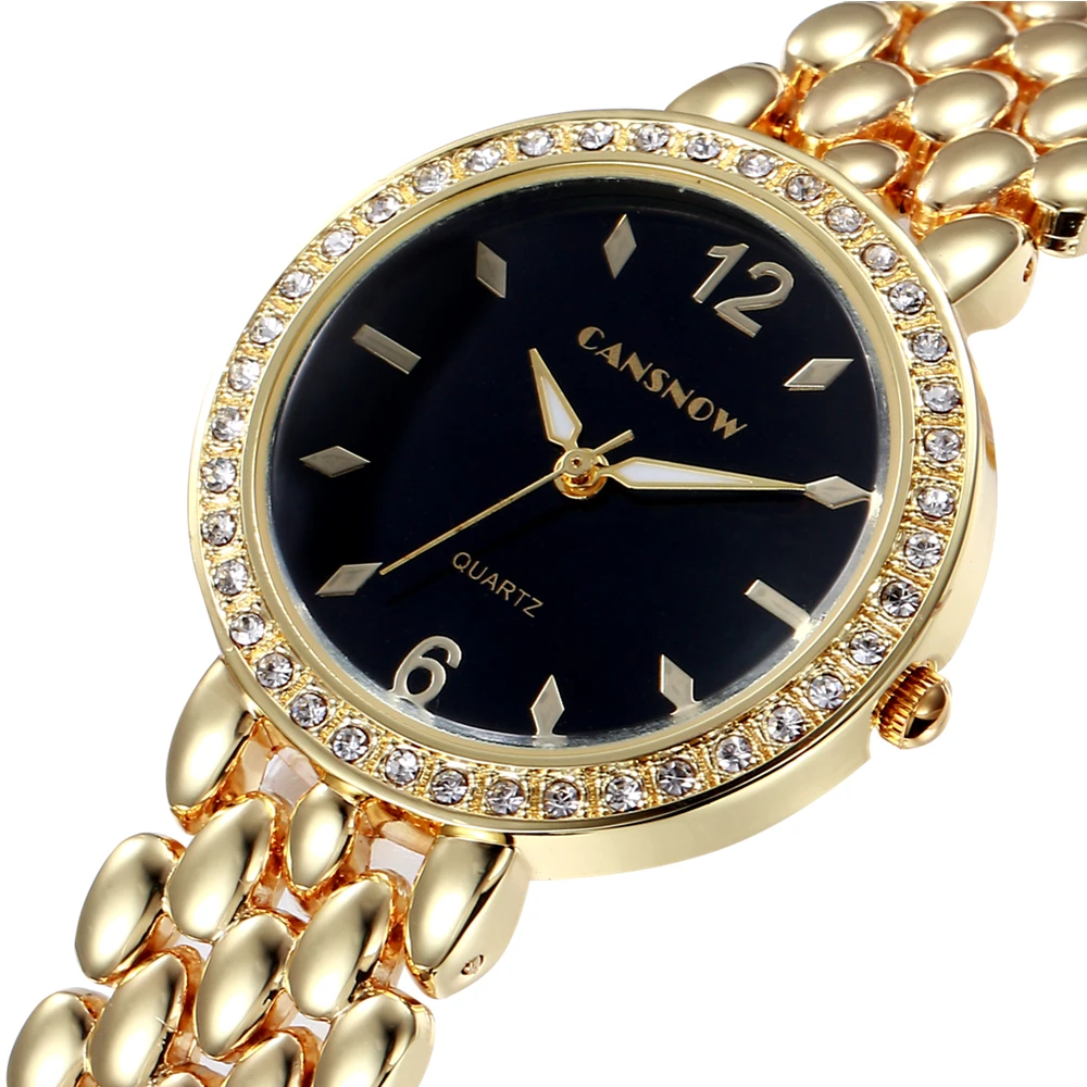 Fashion Gold Wrist Watches Women Luxury Brand Rhinestone Watch Ladies