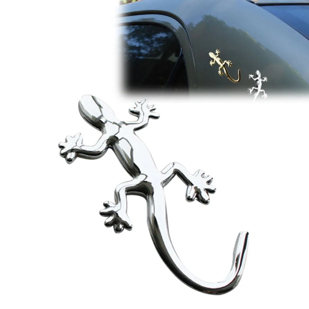 

Gecko Lizard Quattero 3D Metal Ho Car Auto Motorcycle Logo Emblem Badge Car Styling Stickers Automobiles Car-Styling Accessories