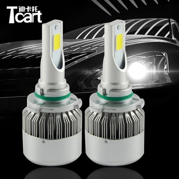 

Tcart 2X Car Headlight COB C6 9005 HB3 3300LM 32W Car Led Auto Front Drl Bulb Automobile Headlamp for kia sportage sorento ceed