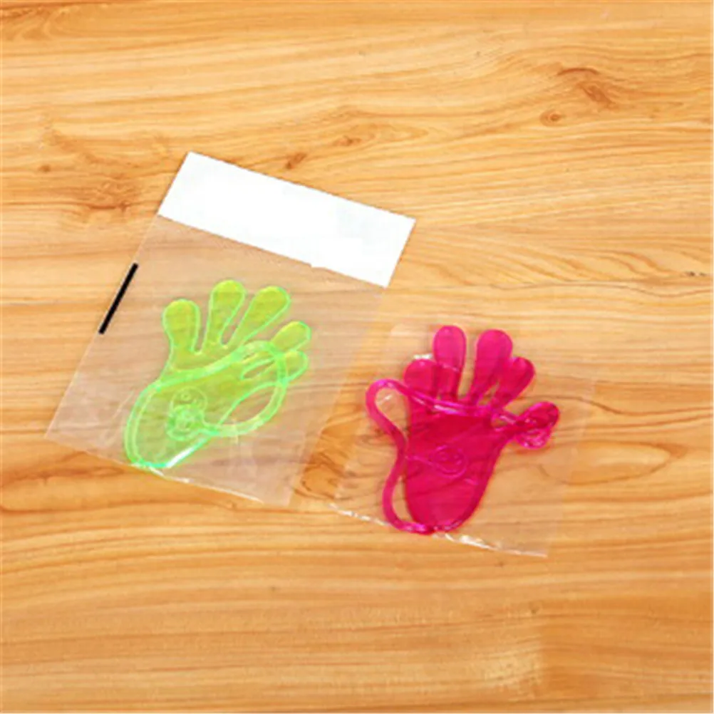 5Pcs/lot Novelty Gift Fun Jokes Children Kids Sticky Hands Palm Elastic Sticky Slap Hands Palm Toy Party Favors Random
