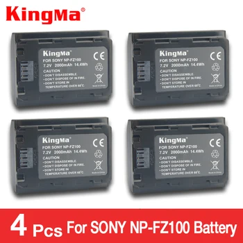 

KingMa 4Pcs 2000mAh NP FZ100 NP-FZ100 Rechargeable Li-ion Battery for Sony ILCE-9 A7M3 A7R3 A9 7RM3 Alpha 9S A9R 9R DSLR Camera