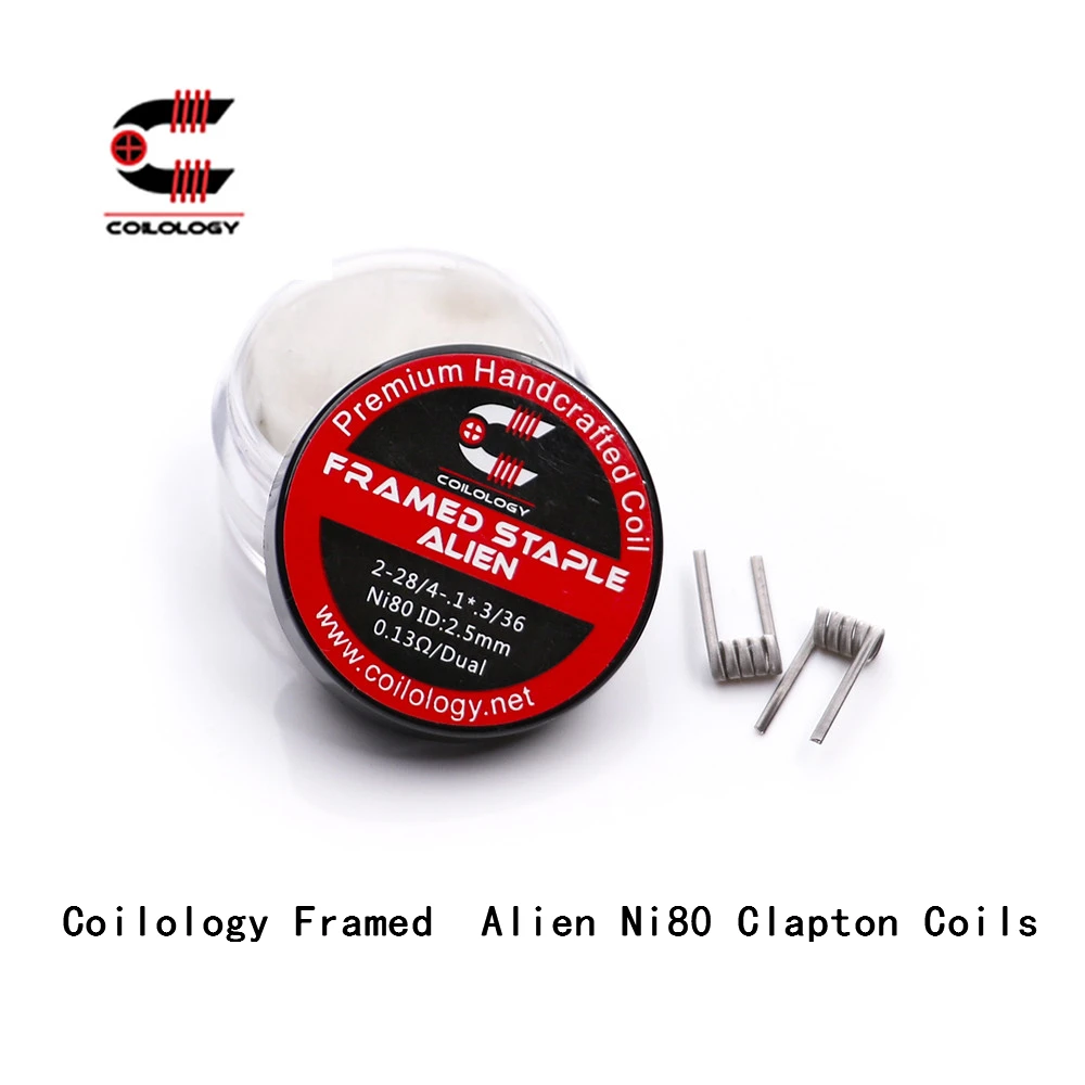 Катушка Coilology Alien Ni80 Clapton для RDA Attomizer металлическая проволока электронной