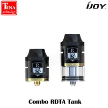 Оригинал iJoy комбо RDTA RDA RTA Sub Ом бак 6,5 мл емкость распылителя сбоку заполнение системы с IMC-2 IMC-3 двухслойные испаритель