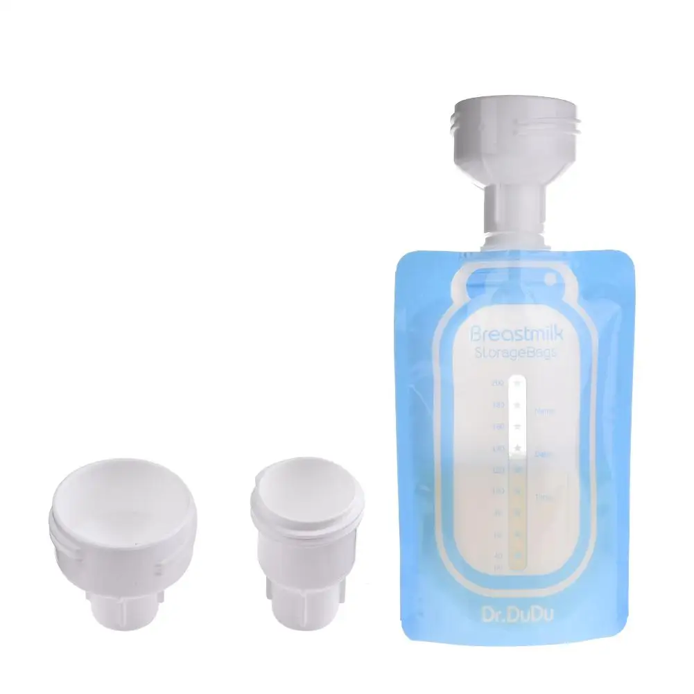 2 PCS/Set Breast Milk Storage Pouch Pump Twist Adapter Breastfeeding