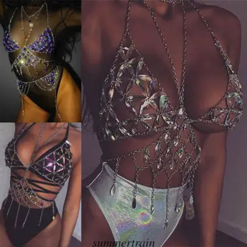 

Jewelry Bikini Set Beach Monokin Swimsuit Bandage Sexy Push Up Bikinis Beachwear Bathing Suit