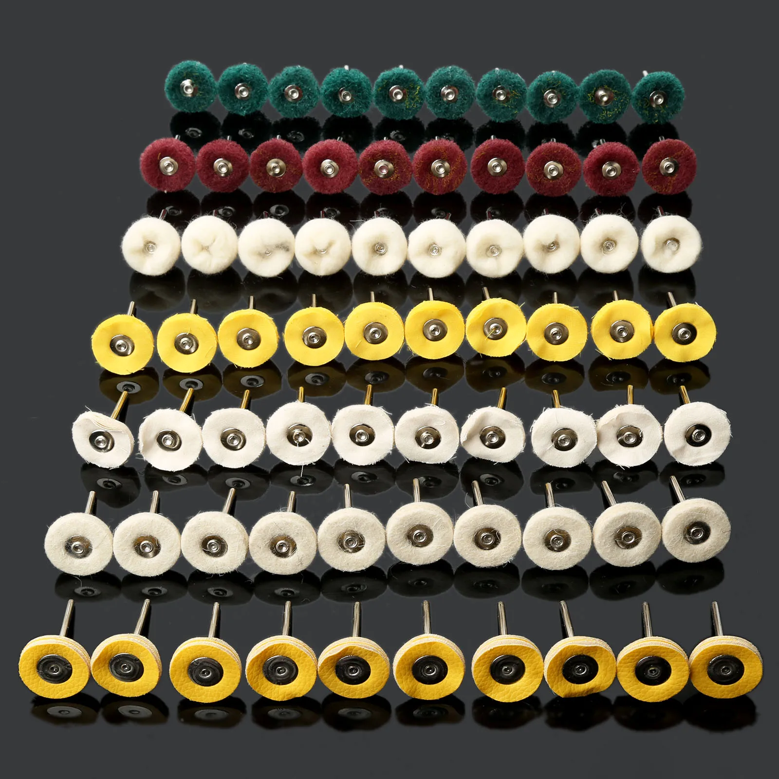 

dophee 70Pcs Dremel Accessories Cloth Wool Leather Steel Wheels Brushes Rotary Tools for Drill Metal Buffing Polishing Deburring