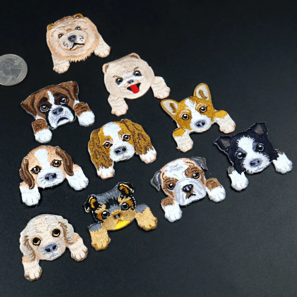 1Pcs New Chihuahua Shiba Dog Husky Patch for Woman Clothing Backpack Decoration Small Applique Iron on Embroidery Patches Badges