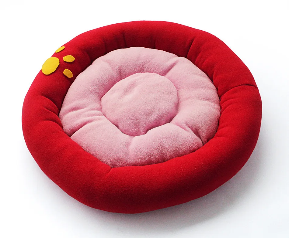 DAINCHOUL Cheap Round Dog Beds For Small Dog Soft Coral Velvet Puppy