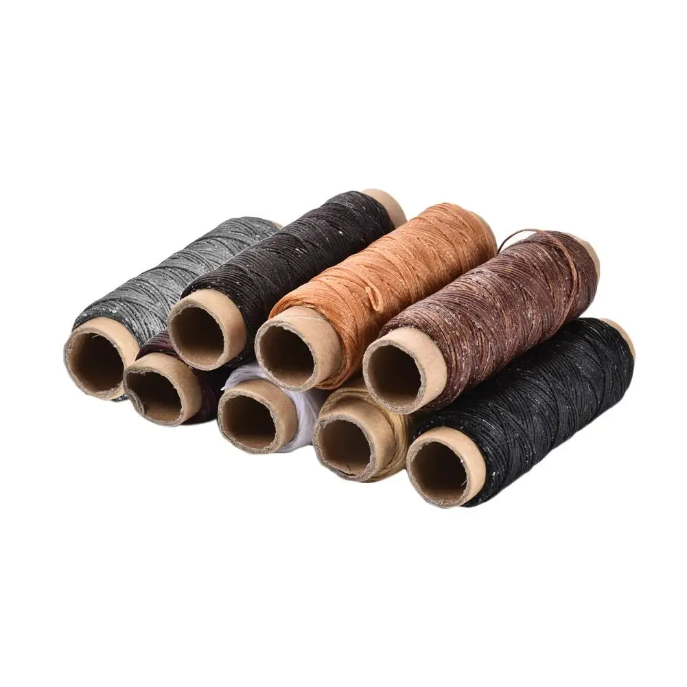DIY Hand-stitched Leather Waxed Thread 150D Leather Sewing Stitching Thread For Leather With Large-Eye Stitching Needles