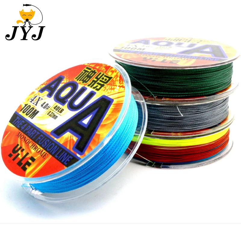 

100M Super Strong Braided Wire Fishing Line 4 Strands 12-80LB 0.4-8.0 PE Material Multifilament Carp Fishing For Fish Rope Cord