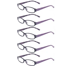 5 Упак. Модные узорчатые очки для чтения женщин для Пружинные шарниры овальные оправы очков качество читателей 0,5 1,0 2,0 2,5 3,0 4,0 2,75