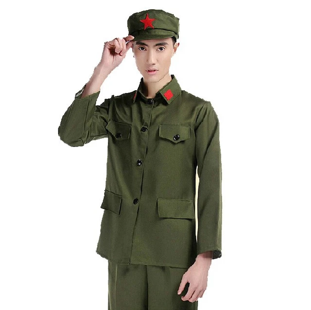 tilbagebetaling Formode Ny ankomst Military Uniform Red Army Uniforms Costumes Concert Performances - Military  - AliExpress