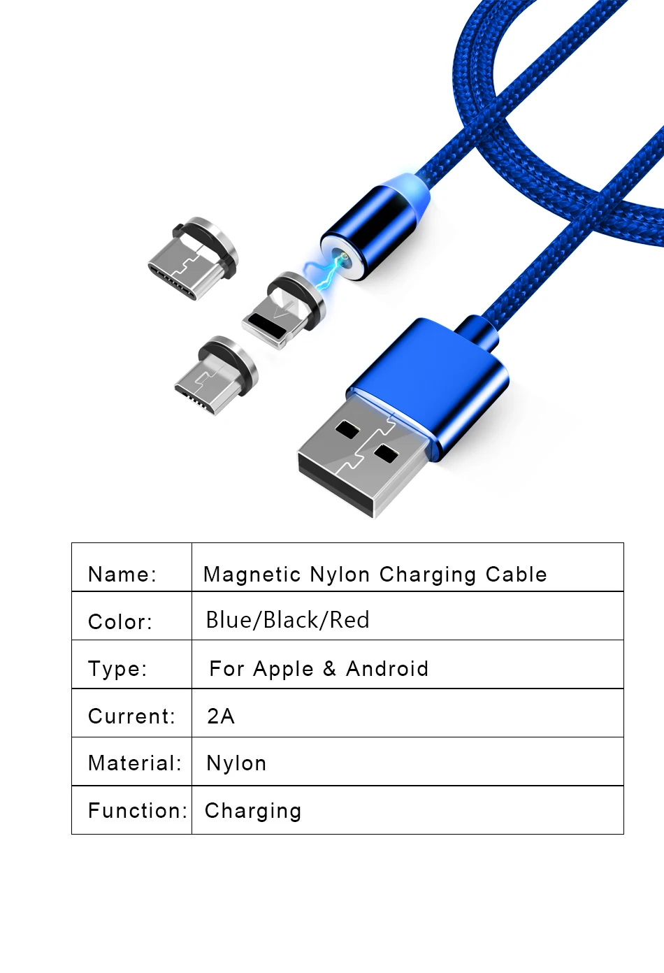 Магнитный кабель NOHON Micro usb type C с магнитной зарядкой для iPhone 11 Pro XS MAX XR X 8 7 для samsung S8 S9 S7 S6 зарядный кабель 2 м