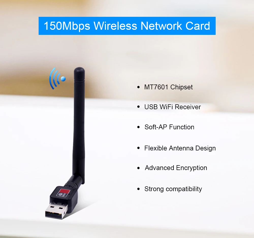 CHIPAL 150 Мбит/с мини USB WiFi адаптер внешняя беспроводная LAN сетевая карта антенна Wi-Fi ключ 802.11n/g/b для ПК ноутбук Настольный