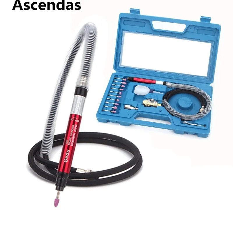 Ascendas 16PCS Air Micro Die Grinder Kit, Mini Pencil Polishing Rotary