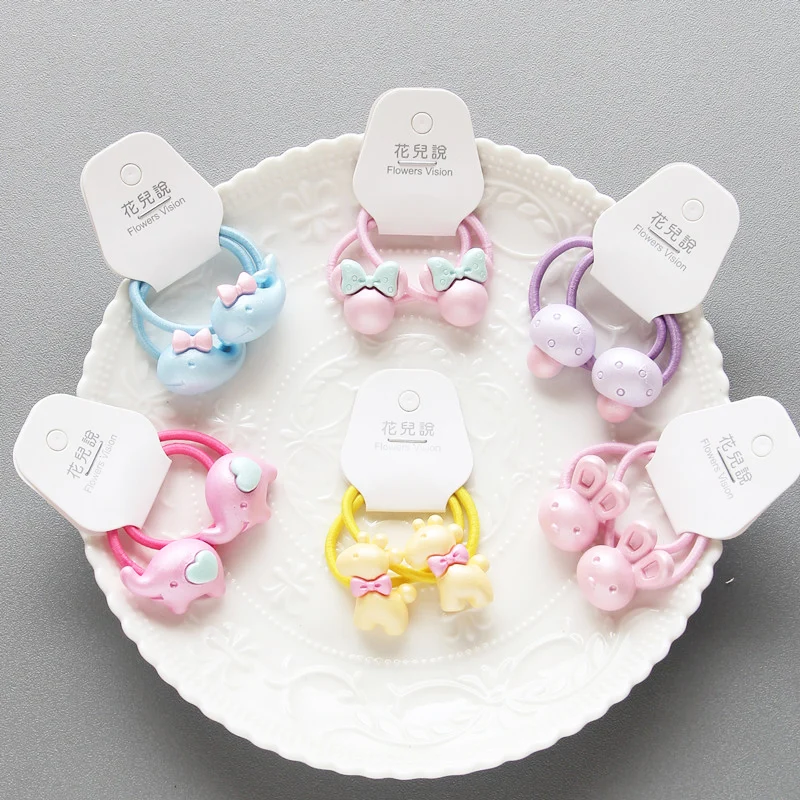 

Mushroom Headwear 2PCS/Set Princess Hair Ropes Kids Animal Children Lovely Headdress Hair Clip Girls Baby Hair Accessories