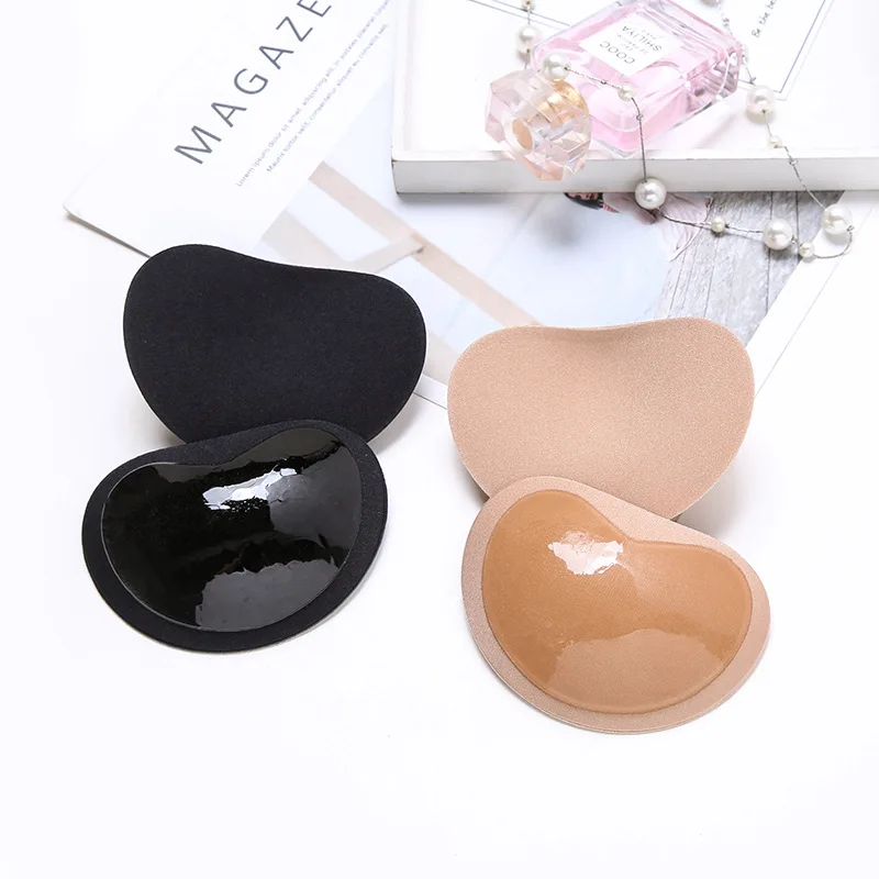 1Pair Invisible Heart Padding Magic Bra Insert Pads Push Up Silicone