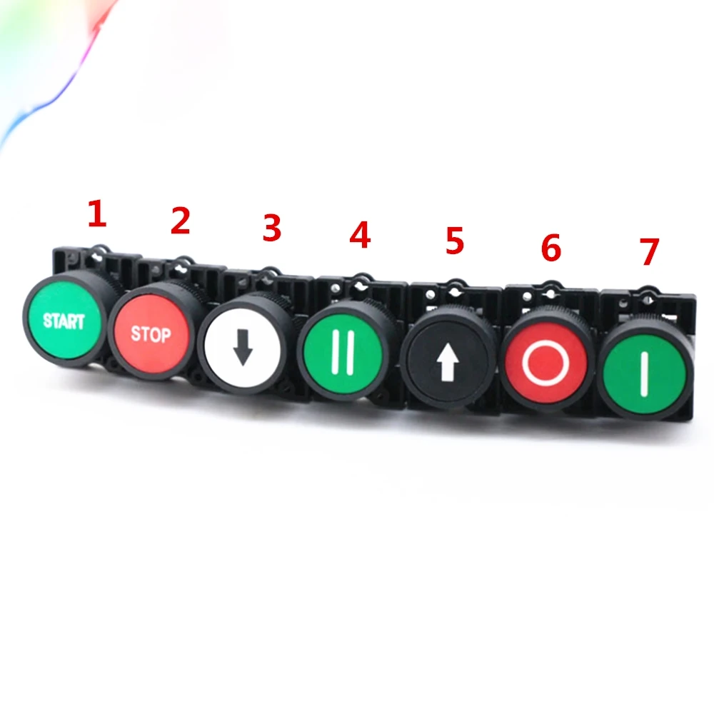 

Momentary button switch 22mm start stop button with the arrow symbol XB2 flat touch switch button