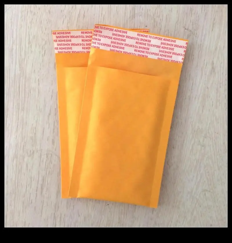 

100pcs/lot 90MMx130MM 3.5"x5" Kraft Mailer Bubble Padded Envelopes Bags Kraft Bubble Mail Mailing Express Bag Customized Logo
