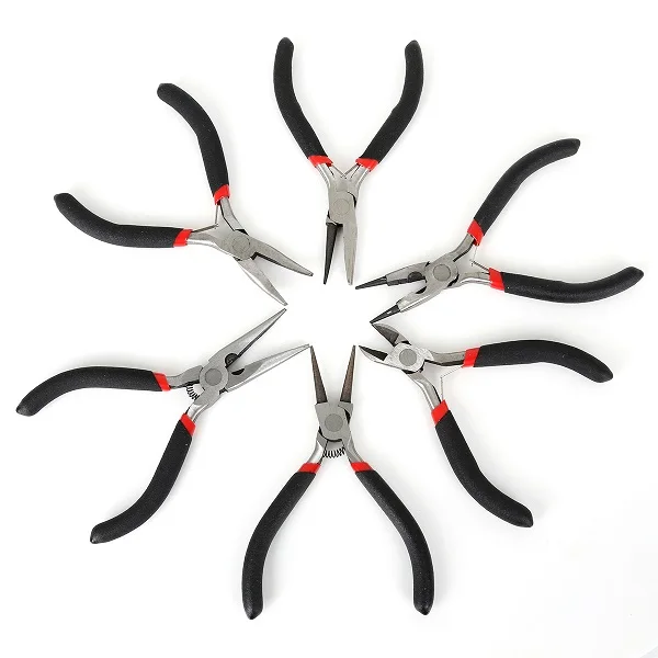 6pcs each type 1 pcs 6 шт. 13 см плоскогубцы для украшений инструменты оборудование 12 см длинные Иглогубцы для изготовления ювелирных изделий ручной работы - Цвет: 6pcs each type 1 pcs
