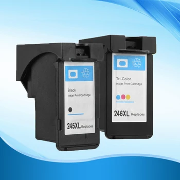 

Hisaint Free shipping 2Pack PG245 CL246 XL ink cartridges replacement for Canon PG-245 pg 245 CL-246 for Canon PG245 CL246 MG242