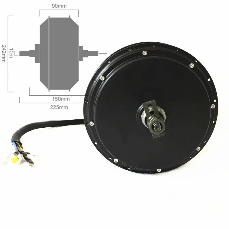 Best QS V3 electric bike hub motor wheel 10kw peak power on 16" 17" 18" 19" motorcycle wheel 11