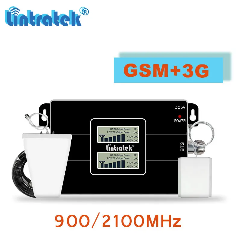 

Lintratek 2G 3G GSM 900 2100MHz Cell Phone Repeater 900MHz 2100 Internet Signal Amplifier Power Celuar Mobile Communication #fh