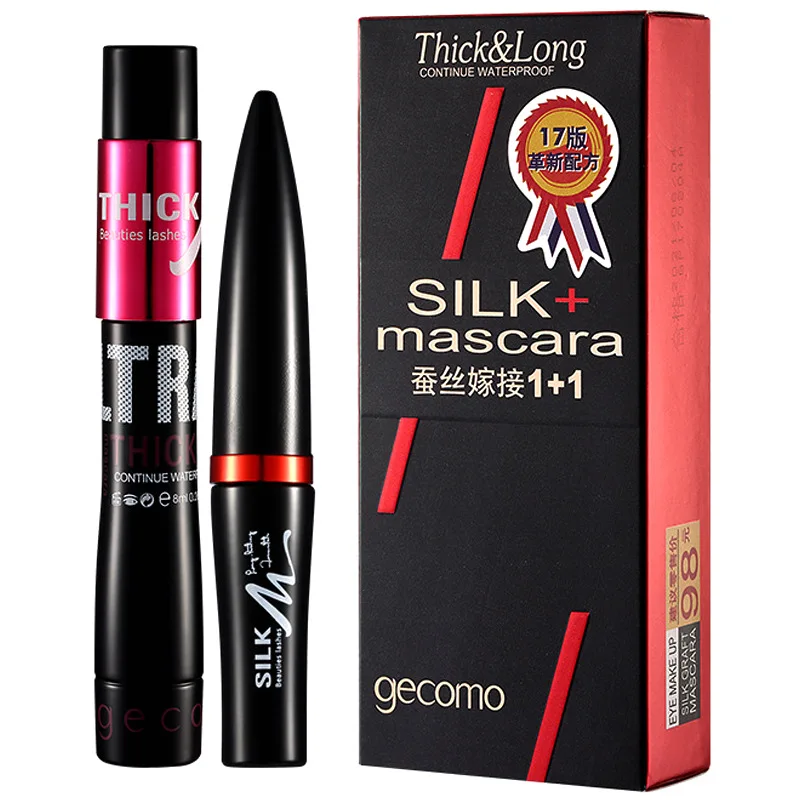 Magic Black Silk Mascara Set Eyelash Extension Lengthening Volume 4D