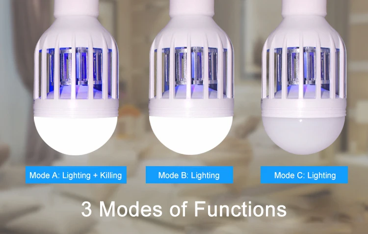 Anti Mosquito Killer Lamps LED Bulb E27 110V 220V 15W Muggen Killer Anti Moustique Electrique Trap Lamp Bug Zapper (6)