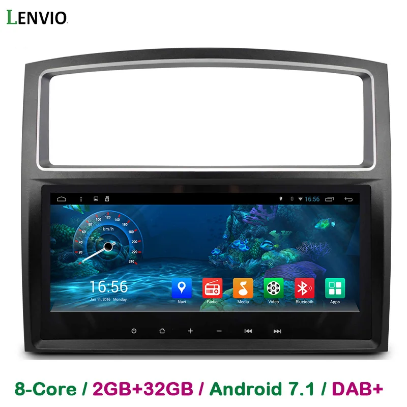 Автомобильный DVD плеер Lenvio 2 ГБ + 32 IPS экран 8 дюйма Android 7 1 GPS для Mitsubishi Pajero V93 V97 2006 2007