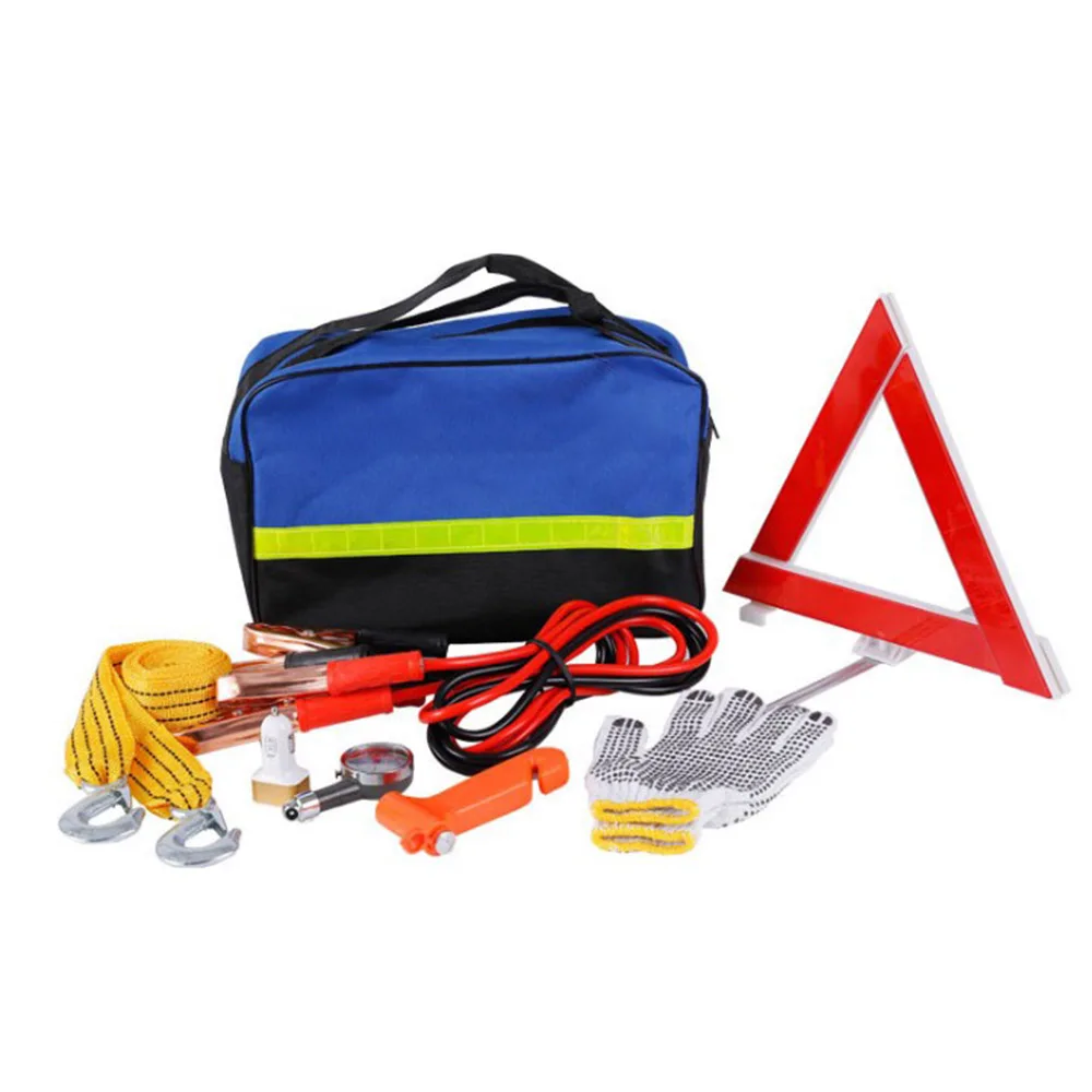 

Multi-function Vehicle emergency rescue bag Automobile Truck tire pressure gauge Tool kit Maintenance tools First aid kit
