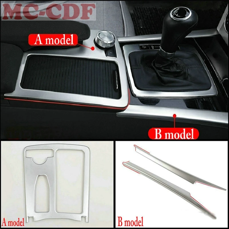 

Accessories stainless steel water cup holder panel gear shift panel decorative strip frame for Mercedes Benz W204 W212 C180 C200