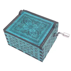 Carillon A Manovella Legno Pirati Dei Caraibi - Music Box Con Melodia Originale, Idea Regalo