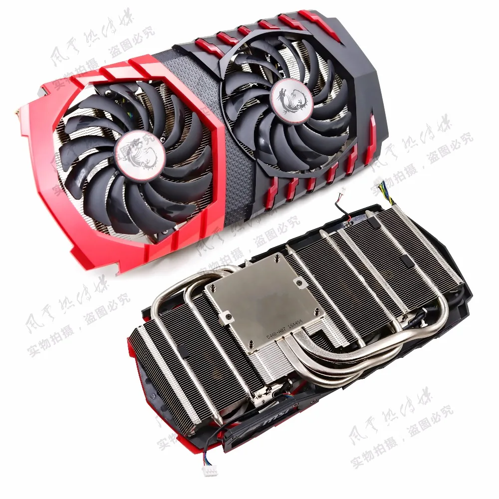 Для MSI RX470 RX480 RX570 RX580 красный дракон Видеокарта радиатор с лампой dragon soul совместимая серия ARMOR