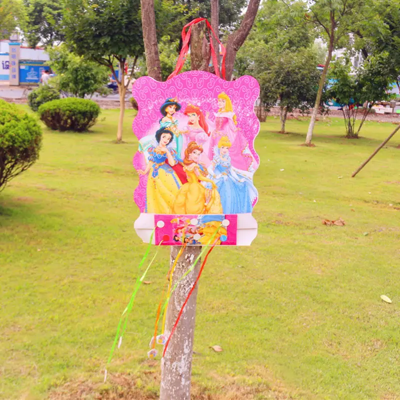 

1 Pcs Cute princess paper folding Pinata children girls boys Birthday Party supplier happy birthday decoration