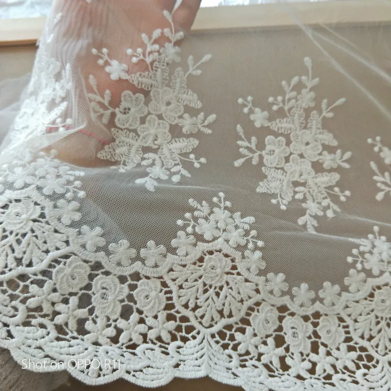 Mesh Embroidered Water-souble Holow-out Lace Fabric Handmade DIY Sewing Clothes Lace Trim Accessories