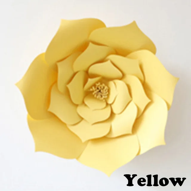 2 шт 20 см DIY Искусственные бумажные цветы Свадебные украшения фон с днем рождения украшения для детей бумажные поделки DIY - Цвет: yellow