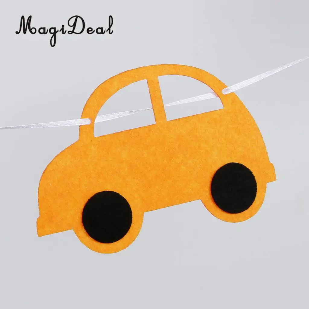 Lovely Automobile Design Bunting Banner Garland Kids Birthday Party Baby Shower Hanging Decorations Photo Prop
