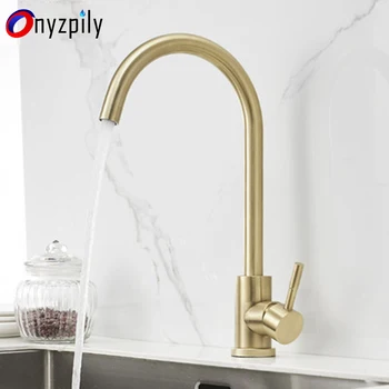 

Brass wire drawing kitchen pot sink faucet can rotate all copper hot and cold