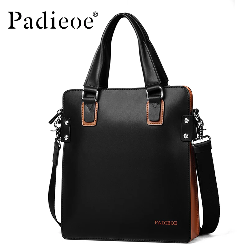 Luxury designer real leather handbags classic men's travel bags large