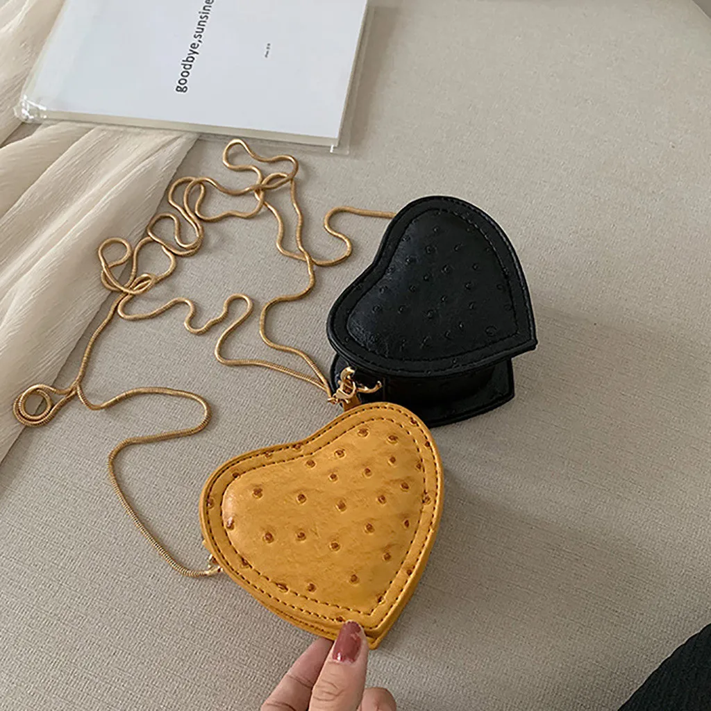 Модные женские туфли Crossbody сумка кожанная женская сумка в форме сердца Форма сумки через плечо Love цепи сумки из натуральной кожи вечерние сумка для телефона сумка Bolsa Feminina
