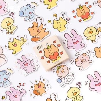 

45 pcs/pack Kawaii Greent Plant Zoo Animals Decorative Stickers Scrapbooking DIY Diary Album Stick Label Decor Kids Gift