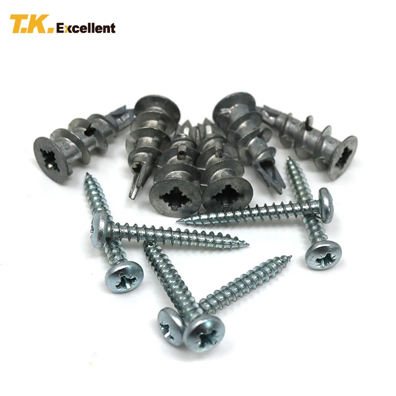 

T.K.Excellent 12 Pcs Pan Head Self-Tapping And Screw Expansion Screw Pan Head Self-Tapping Screw Screw-In Metal Anchor