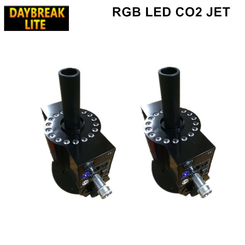 Светодиодная машина co2 jet DMX512 dj эффект 18x3 Вт rgb3 в 1 сценическая cannon powdercon in -out 2