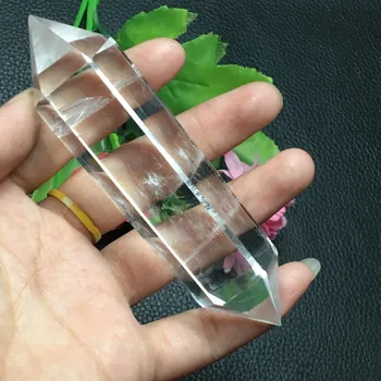 

natural clear quartz crystal point wand double terminated chakra rieki healing