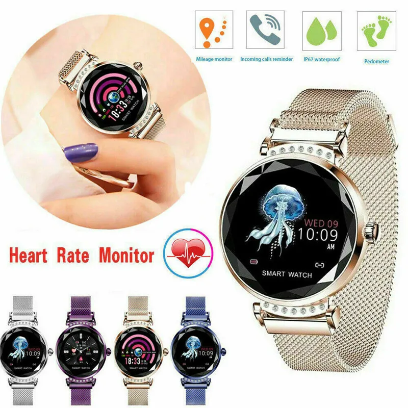2019 Fashion Waterproof Multilingual Women Lady Smart Watch Heart Rate Fitness Tracker For iOS and Android